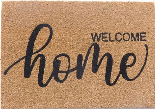 Coir Doormat 60x40cm – “Welcome Home” Entrance Mat (Non-Slip)