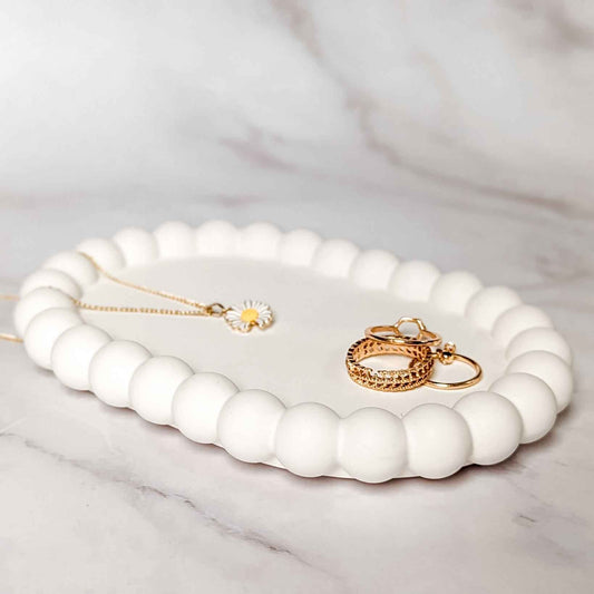 Oval Bubble Tray – Minimal Decorative Jewellery Holder