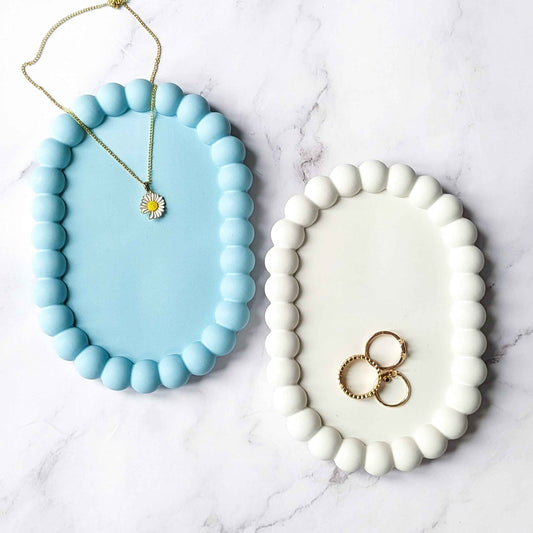 Oval Bubble Tray – Minimal Decorative Jewellery Holder