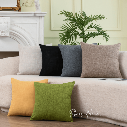 Linen Cushion Cover 45x45cm – Soft Decorative Pillowcase (6 Colours)