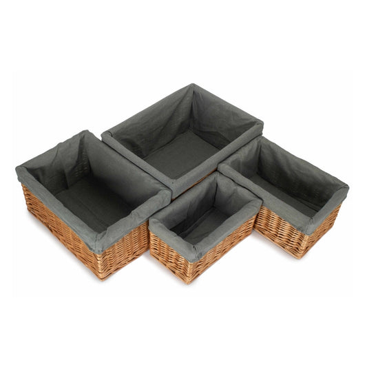 Double Steamed Grey Cotton Lined Willow Storage Baskets-1