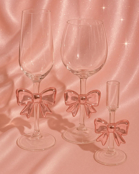 Pink Bow Glassware Collection